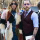 Buying director Justin Daniel O'Shea, right, and fashion editor Veronika Heilbrunner pose as they arrive for Chloe's ready to wear fall-winter 2015-2016 fashion collection during Paris fashion week, Paris, France, Sunday, March 8, 2015.